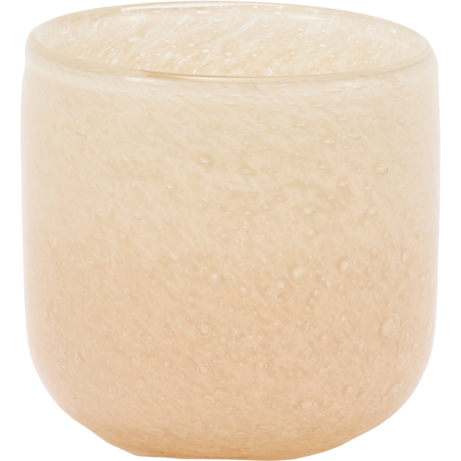 DGガラスアールポット＆ソーサーH9 ピーチ