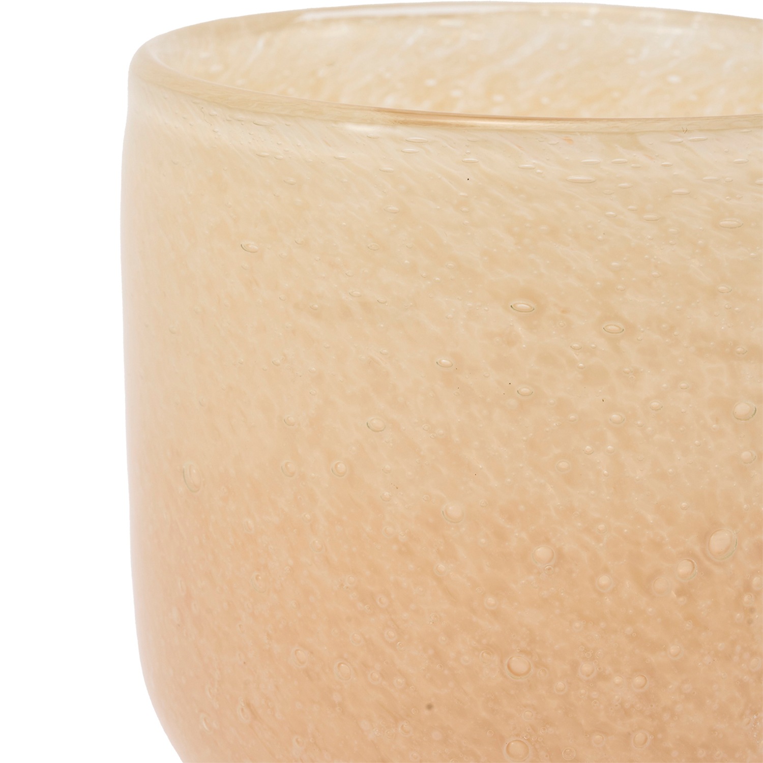 DGガラスアールポット＆ソーサーH9 ピーチ