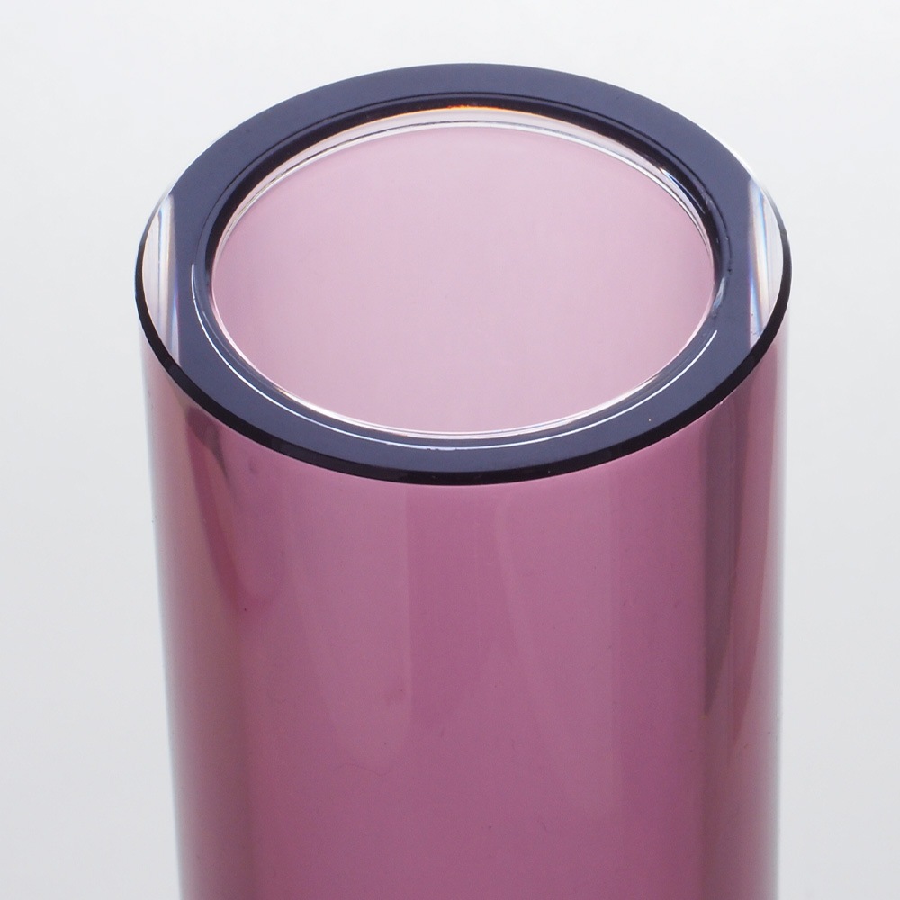 【割れない花瓶!?ポリカ】PVシリンダーパープルφ6xH25