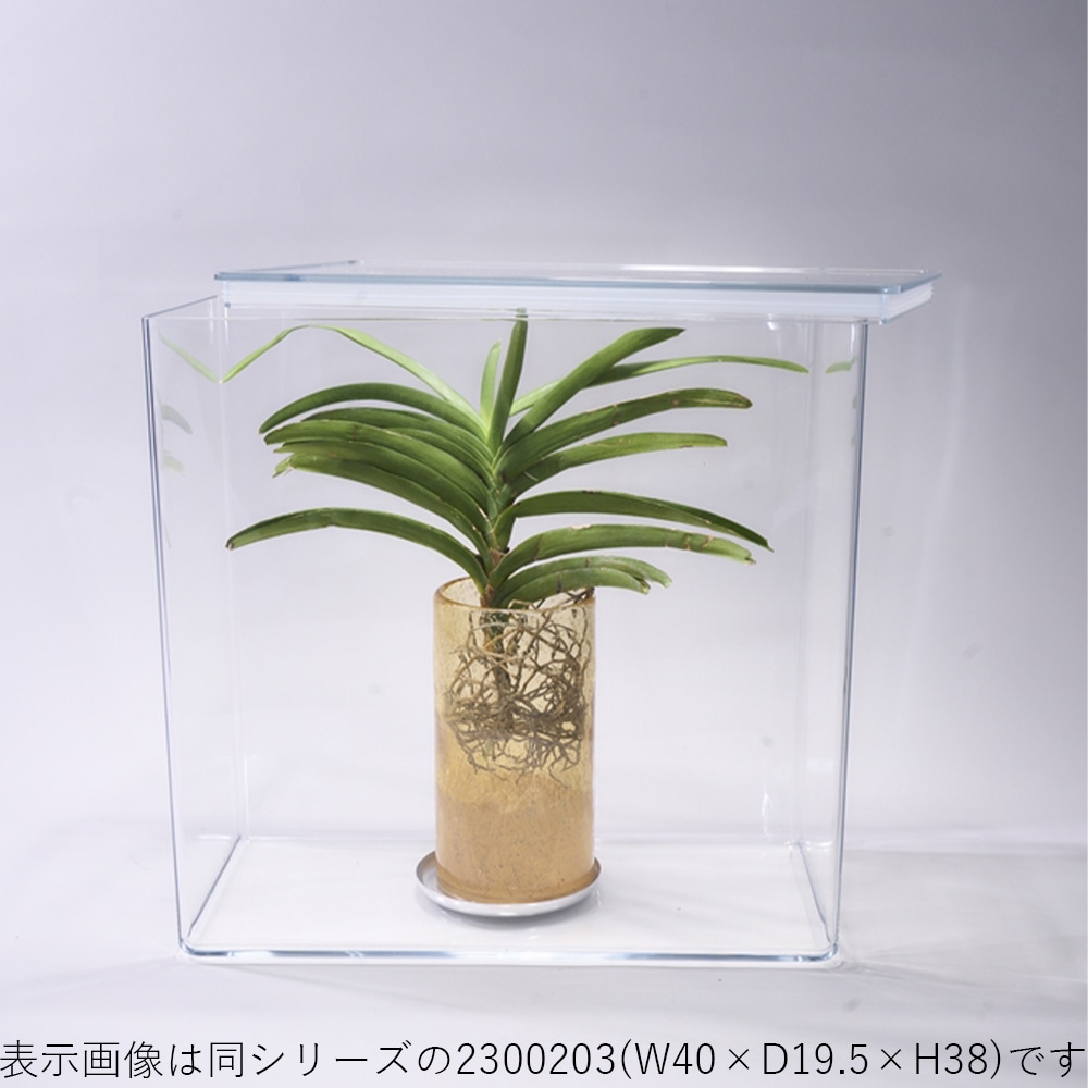 割れない花瓶!?ポリカ】PVレクタングラー蓋付60x32xH40