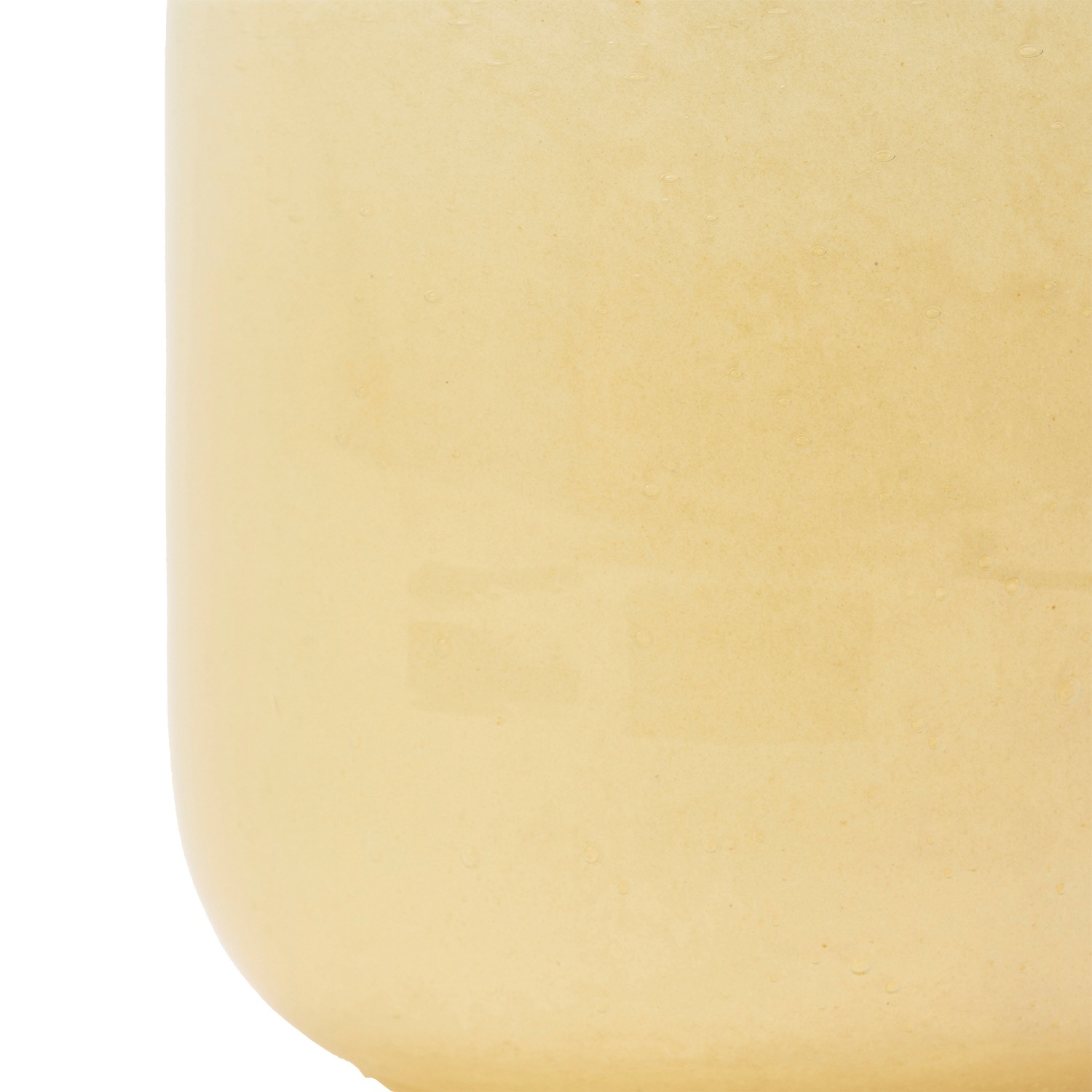 DGガラスアールポット＆ソーサーH9 ソフトイエロー