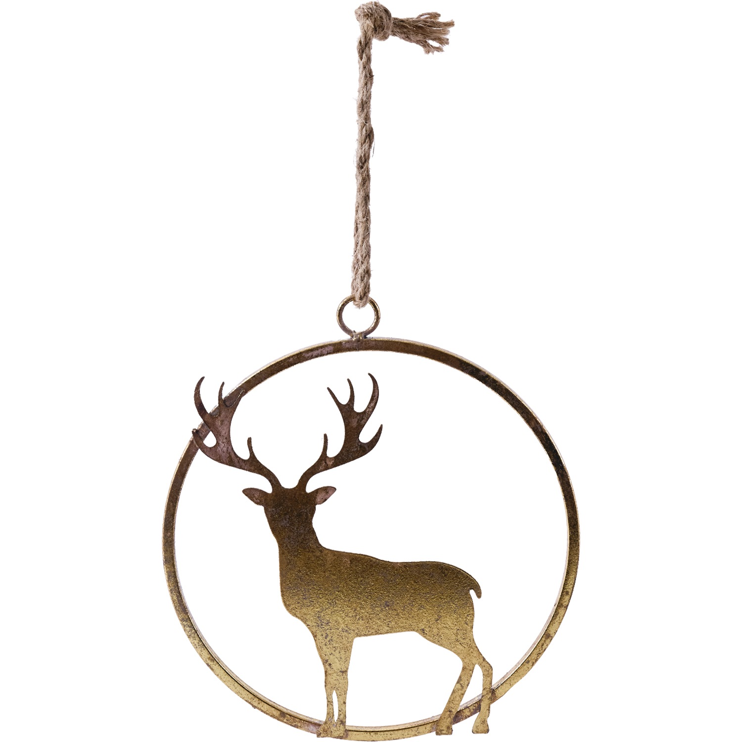 BGリングオーナメントトナカイホワイトゴールド 22xH22 | クリスマス