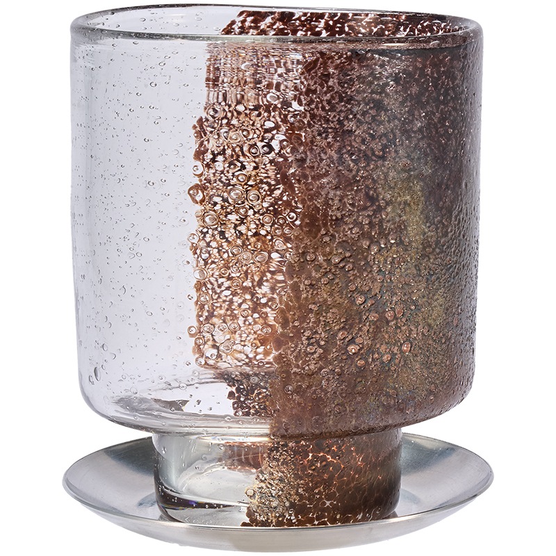 DGガラスステップポット＆ソーサーH12 クリアMB