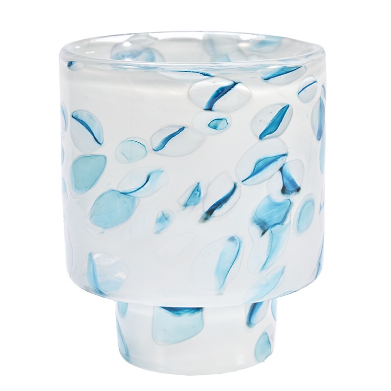 DGガラスステップポット＆ソーサーH12 ホワイトBP