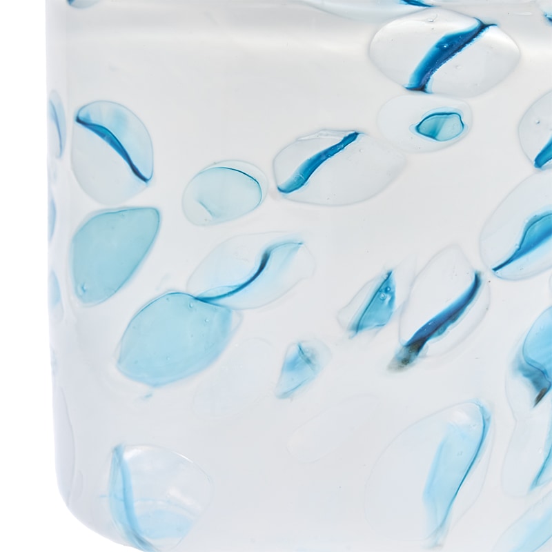 DGガラスステップポット＆ソーサーφ10xH12 ホワイトBP | 穴あき鉢