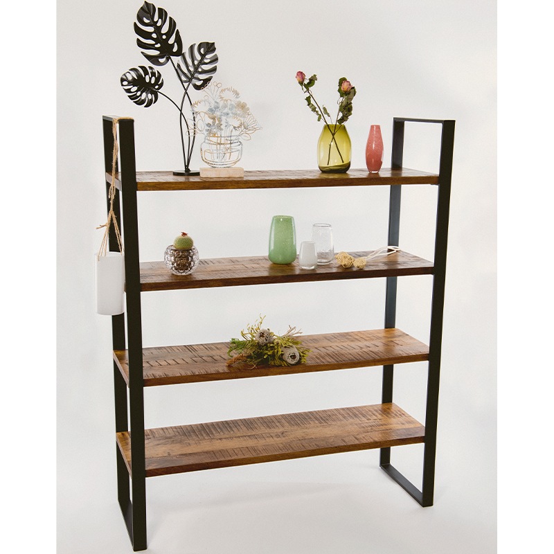 RJマンゴーウッドアイアンシェルフ軽量タイプ100x40xH152【別途大型ｻｲｽﾞ料金要商品|北海道,九州,四国,沖縄】