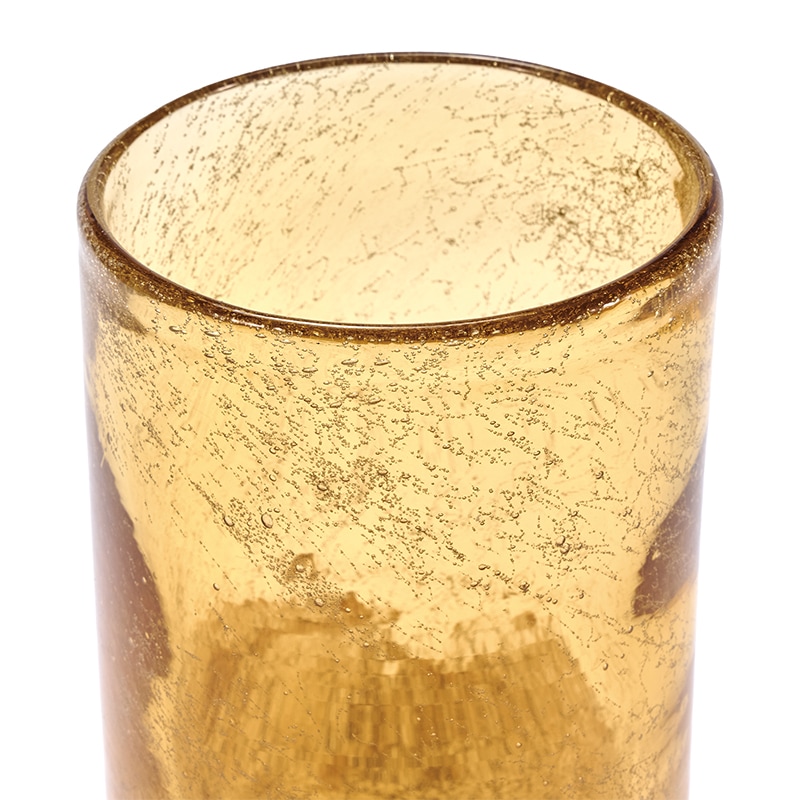 DGガラスピラーポット＆ソーサーH19 サンシャイン | 穴あき鉢・植木鉢