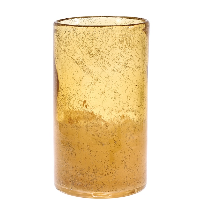 DGガラスピラーポット＆ソーサーH19 サンシャイン | 穴あき鉢・植木鉢