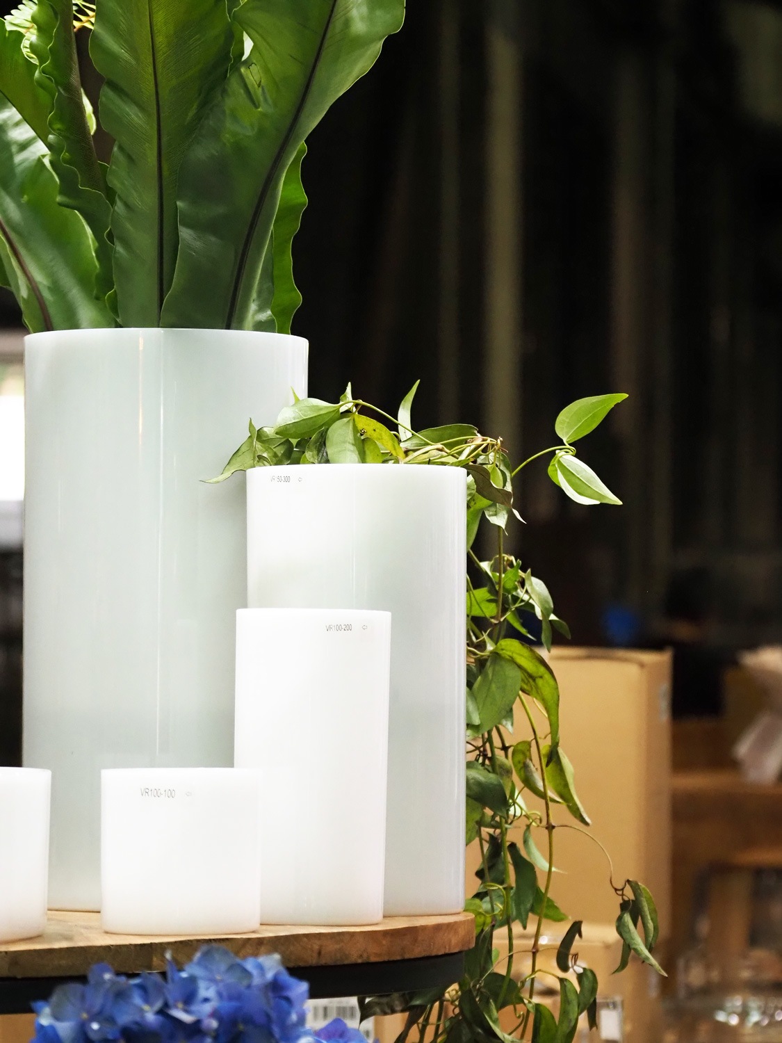 【割れない花瓶!?ポリカ】PVシリンダーホワイトφ12xH20