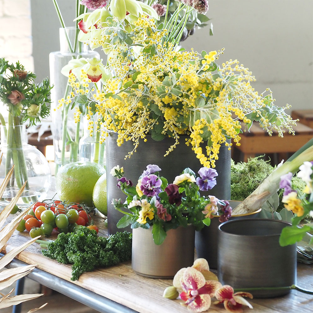 MC円柱ベース アンティークゴールドH8.5