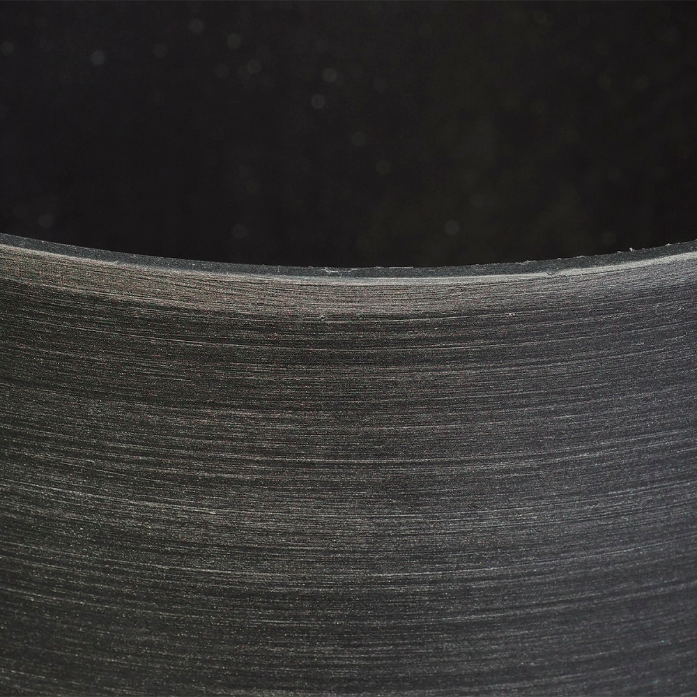 FRラウンドプランターブラックストーンMφ35×H42.5【入荷予定あり】【2026年4月下旬入荷予定】 | FRP・ポリエチレン花器 |  花の資材通販ホワイエ