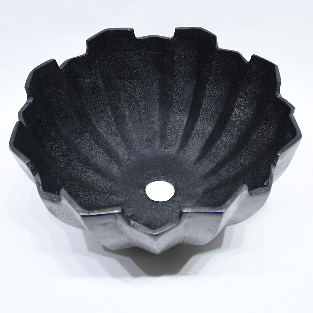 ★新商品★AMアルミプランタークレスト(穴有)ブラック φ29.5xH15