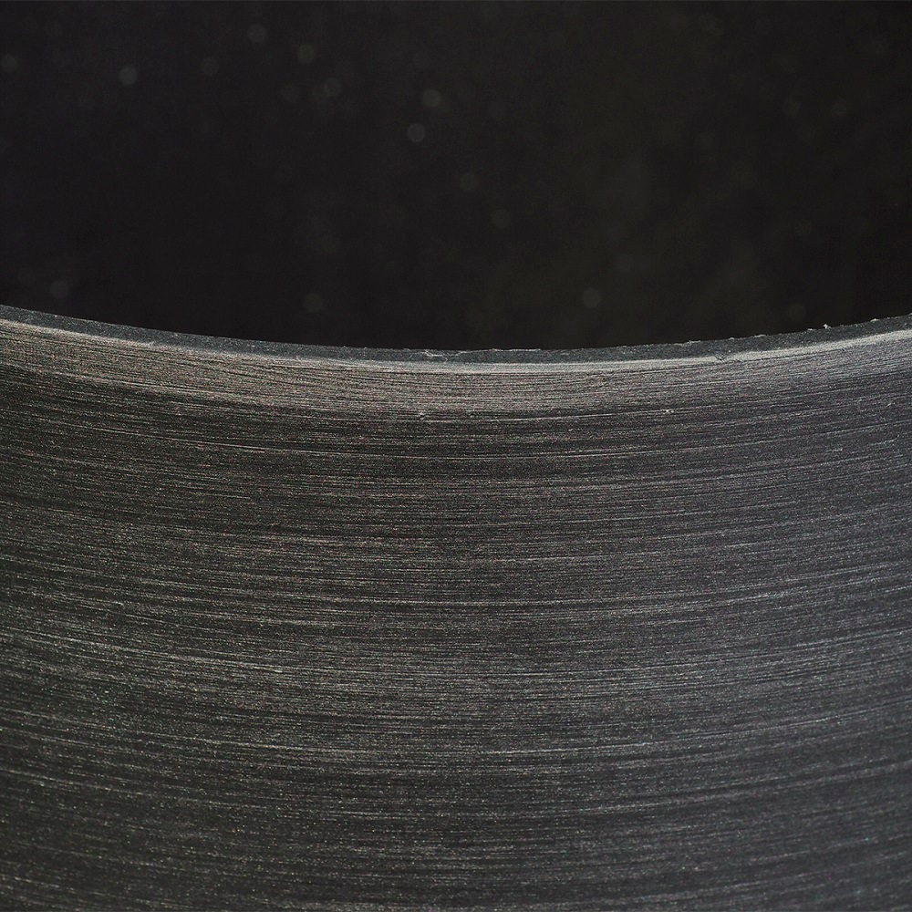 FRラウンドプランターブラックストーンSφ28×H34.5