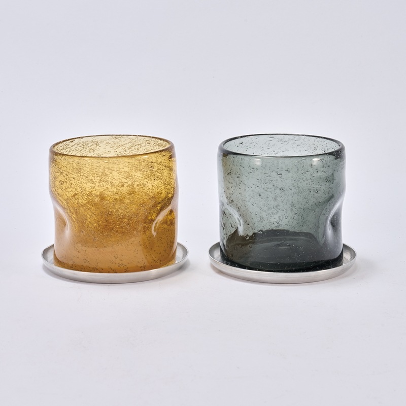 DGガラスナローポット＆ソーサーH10 サンシャイン