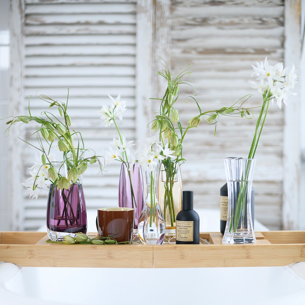 【割れない花瓶!?ポリカ】PV一輪挿しスリムブラウンφ6xH18