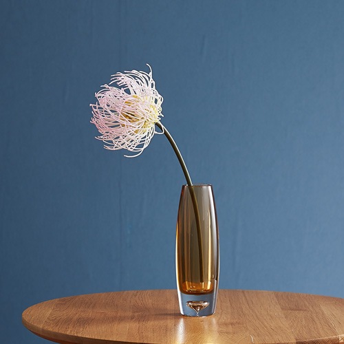 【割れない花瓶!?ポリカ】PV一輪挿シスリムブラウン φ6xH18