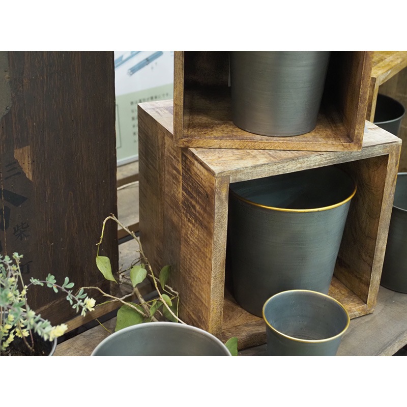 AMナチュラルウッドキューブBOX 13.5xH12.5