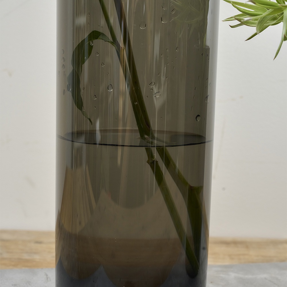 【割れない花瓶!?ポリカ】PVシリンダーグレイφ12xH40