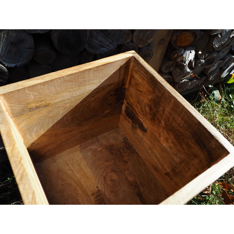 AMナチュラルウッドキューブBOXH15.5