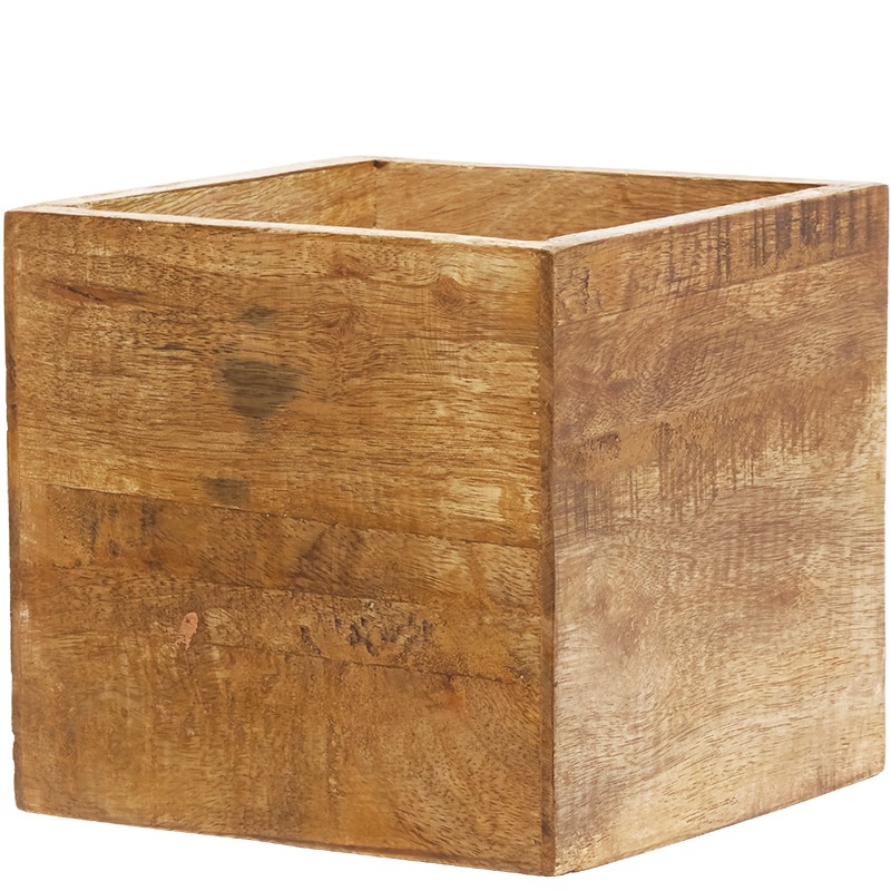 AMナチュラルウッドキューブBOXH15.5