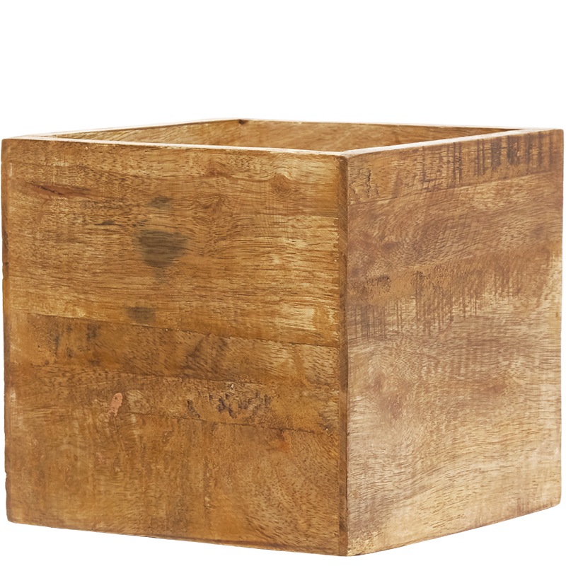 AMナチュラルウッドキューブBOXH15.5