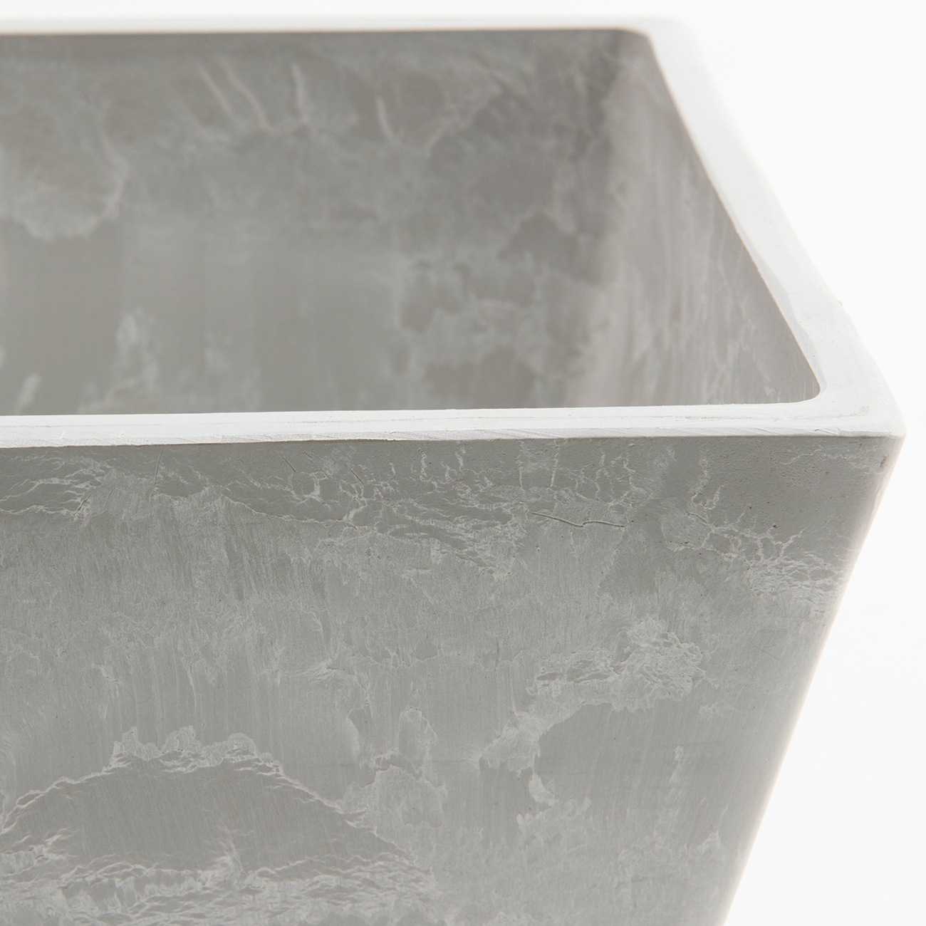 SKスクエアポット15.5xH15.5 ミルキー