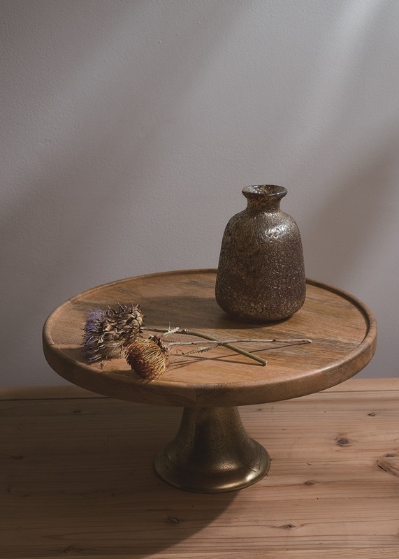 AMウッドプレートスタンドゴールド　φ40xH20