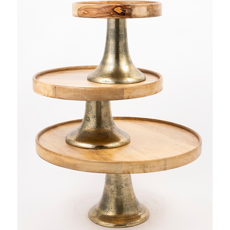 AMウッドプレートスタンドゴールド　φ40xH20