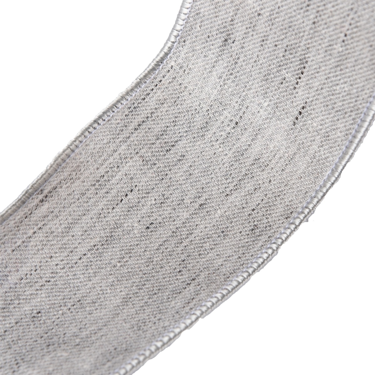 @ワイヤー入りリボン FAUX LINEN RIBBON GY 幅63mm★廃番
