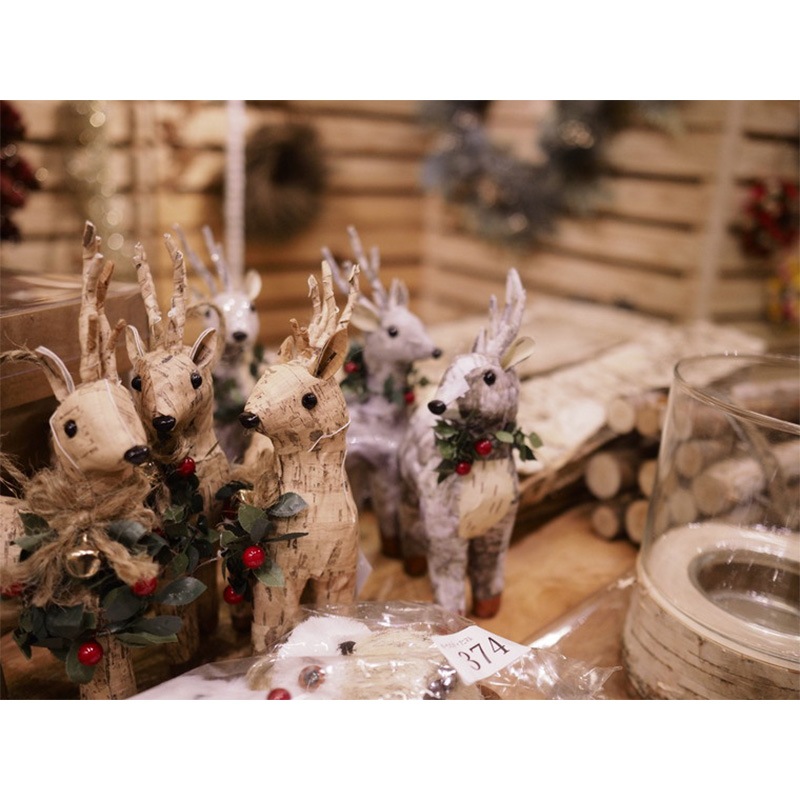 白樺風トナカイ H19.5 | 2025シーズン商品,クリスマス小物 ,XMAS