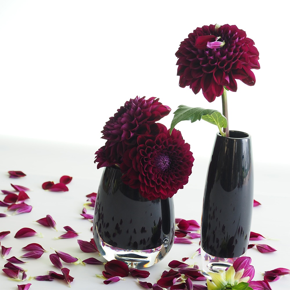 【割れない花瓶!?ポリカ】PVティアドロブラック8x10.5xH13
