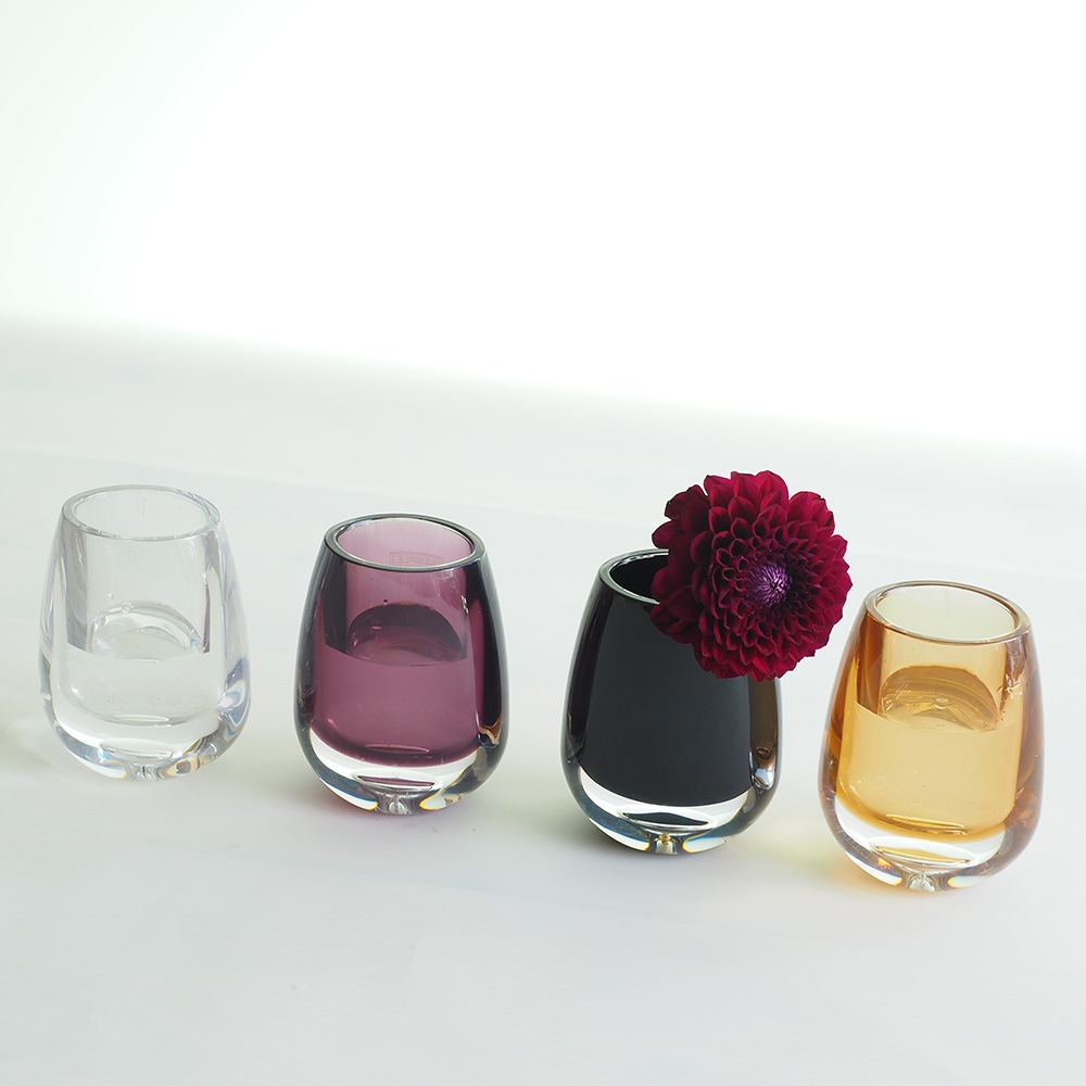 【割れない花瓶!?ポリカ】PVティアドロブラック8x10.5xH13