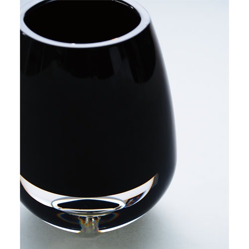 【割れない花瓶!?ポリカ】PVティアドロブラック8x10.5xH13