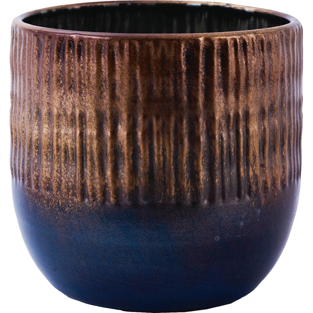 MC円形アールメタルecoポット皿付|鉄はエコ|GDBR＃3 | 鉄製花器 | 花の