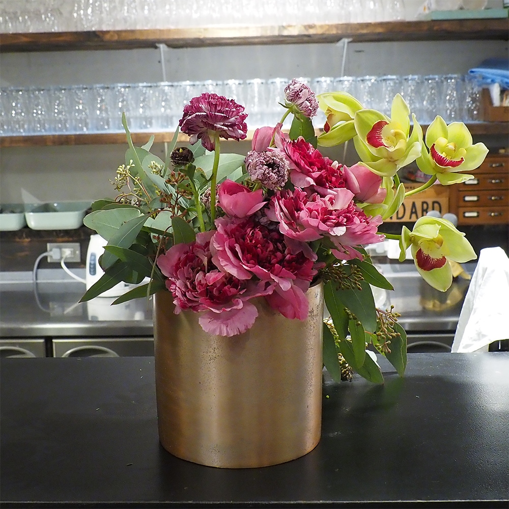 AMシリンダーポット ゴールドH14.5