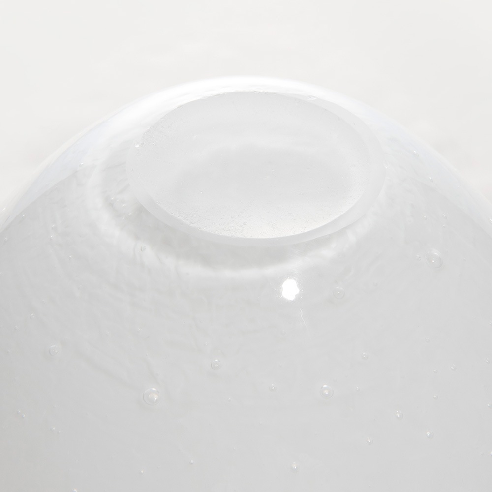 乳白色　ガラス製　円形大判花器 imgs0094370239.jpg