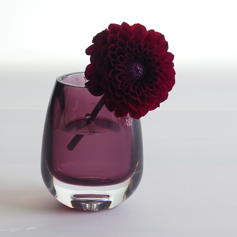 【割れない花瓶!?ポリカ】PVティアドロパープル8x10.5xH13