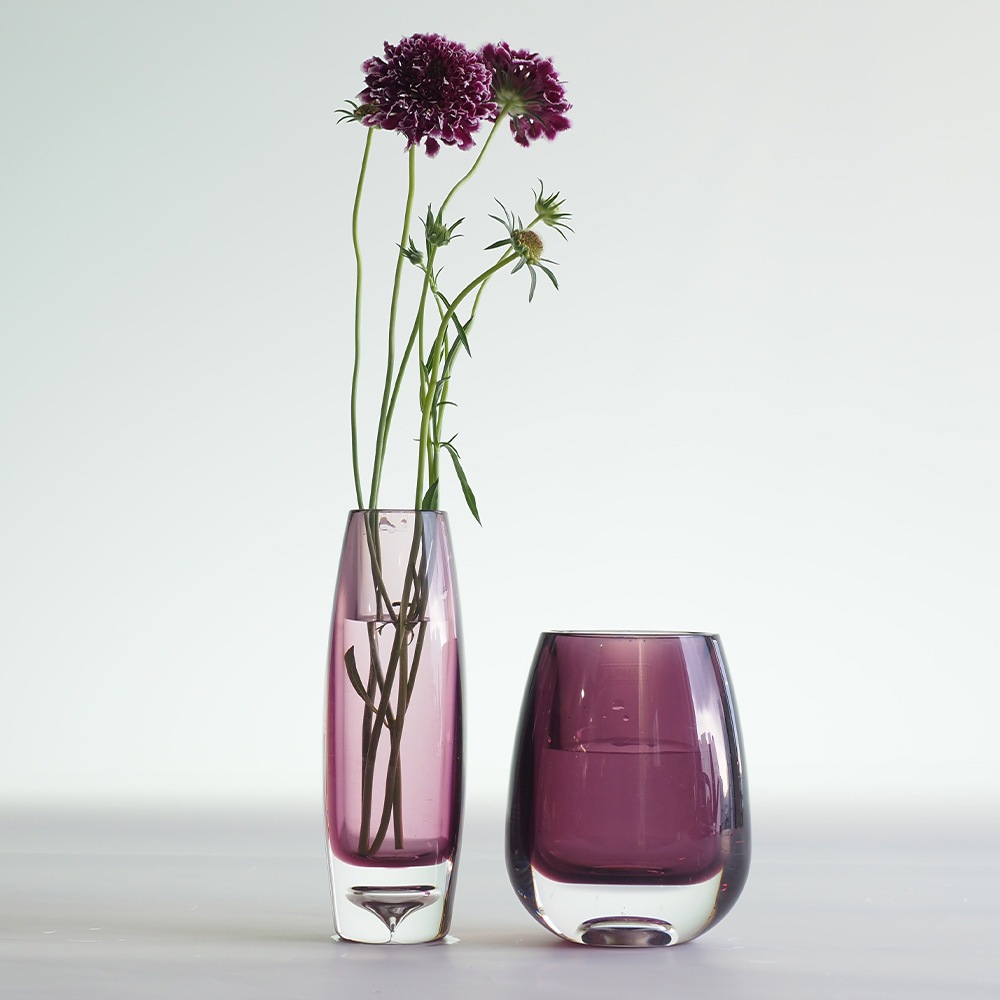 【割れない花瓶!?ポリカ】PVティアドロパープル8x10.5xH13