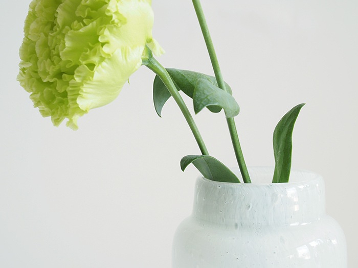 DGボトルベースH12 ホワイト | ガラスの花瓶・花器,ハンドメイドの