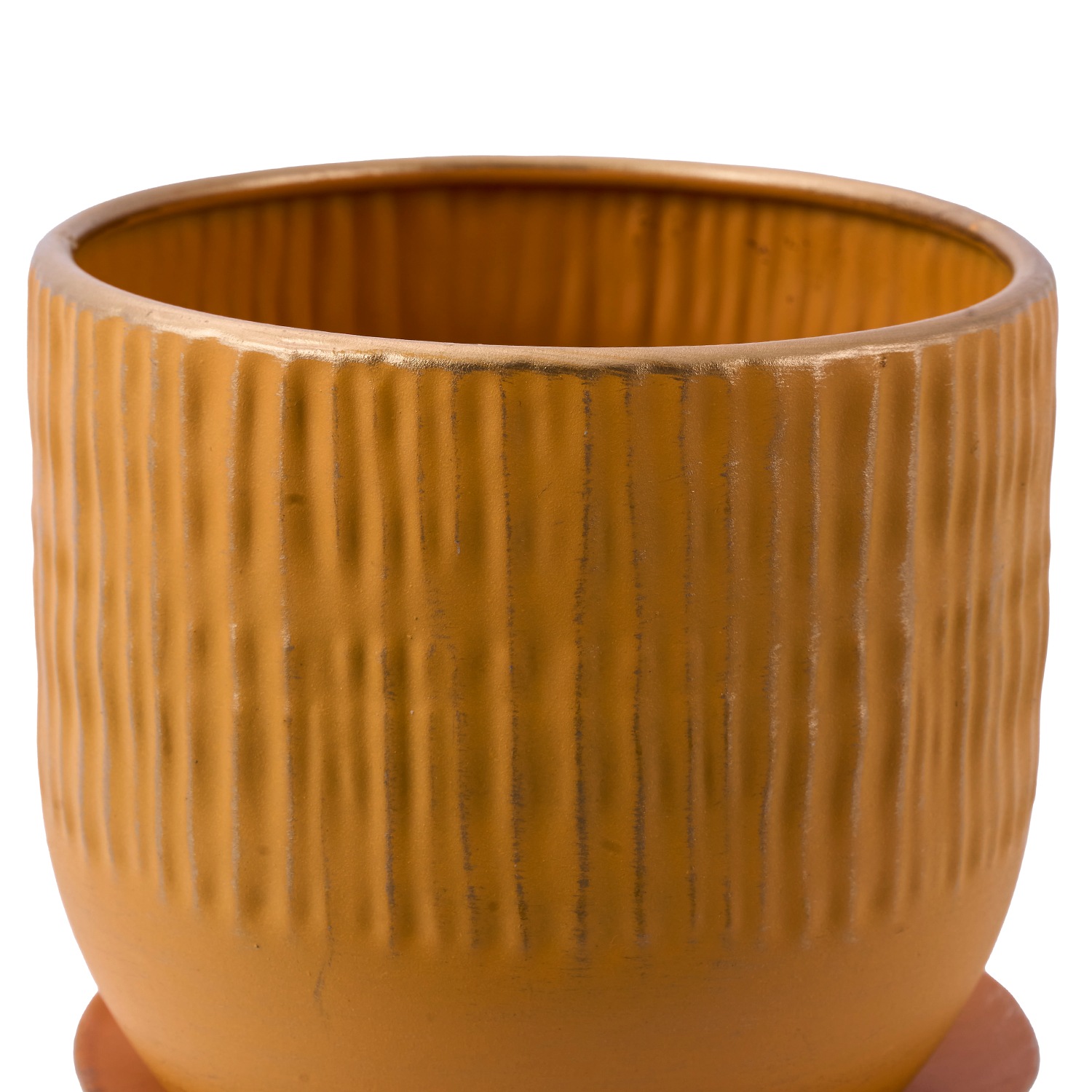 MC円形アールメタルecoポット皿付|鉄はエコ|GSF＃3 | 鉄製花器 | 花の