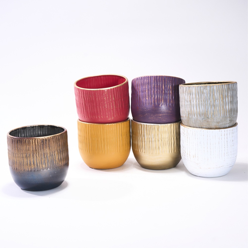 MC円形アールメタルecoポット皿付|鉄はエコ|GSF＃3 | 鉄製花器 | 花の