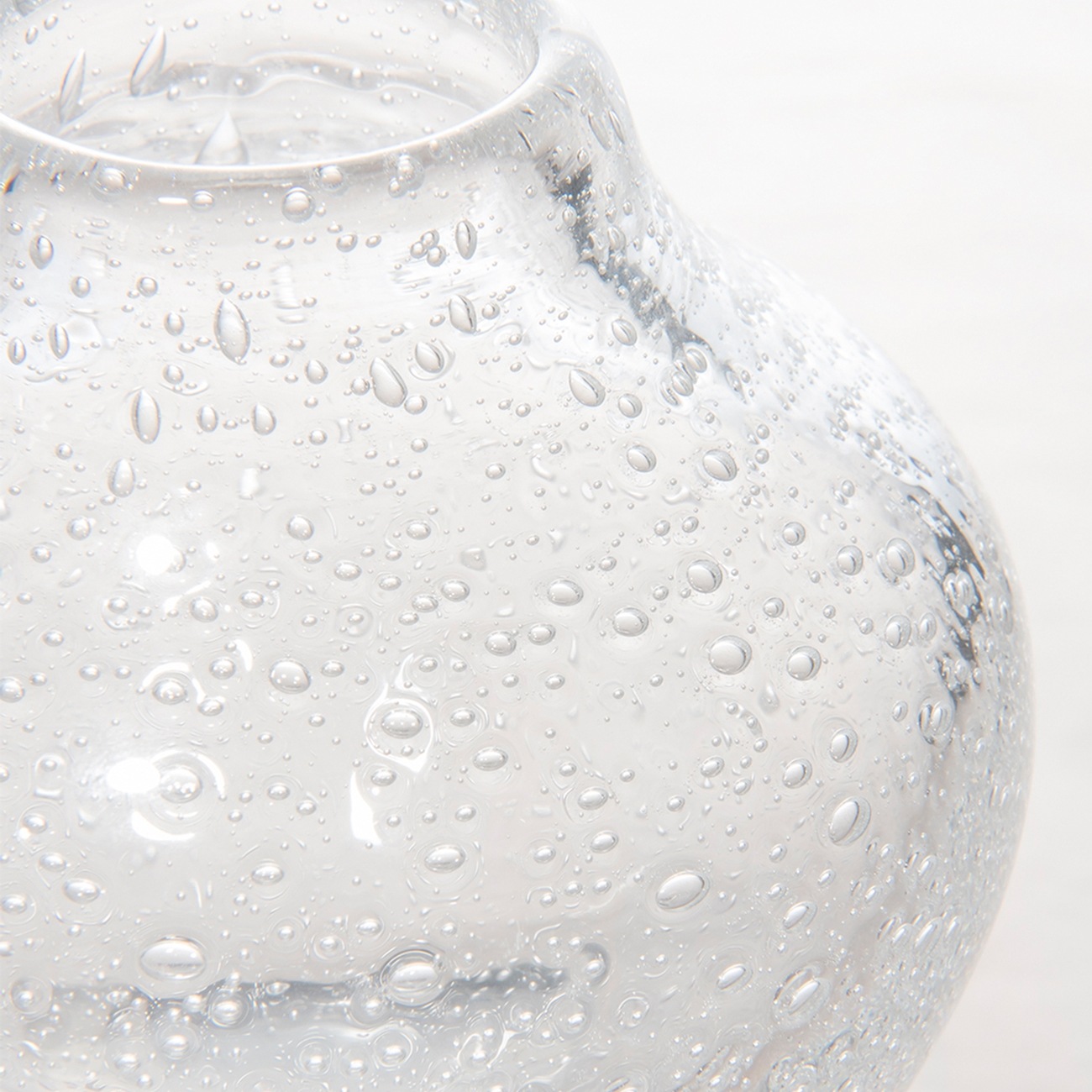 DGガラスキュルットクリアー H9.5 | ガラスの花瓶・花器,ハンドメイド