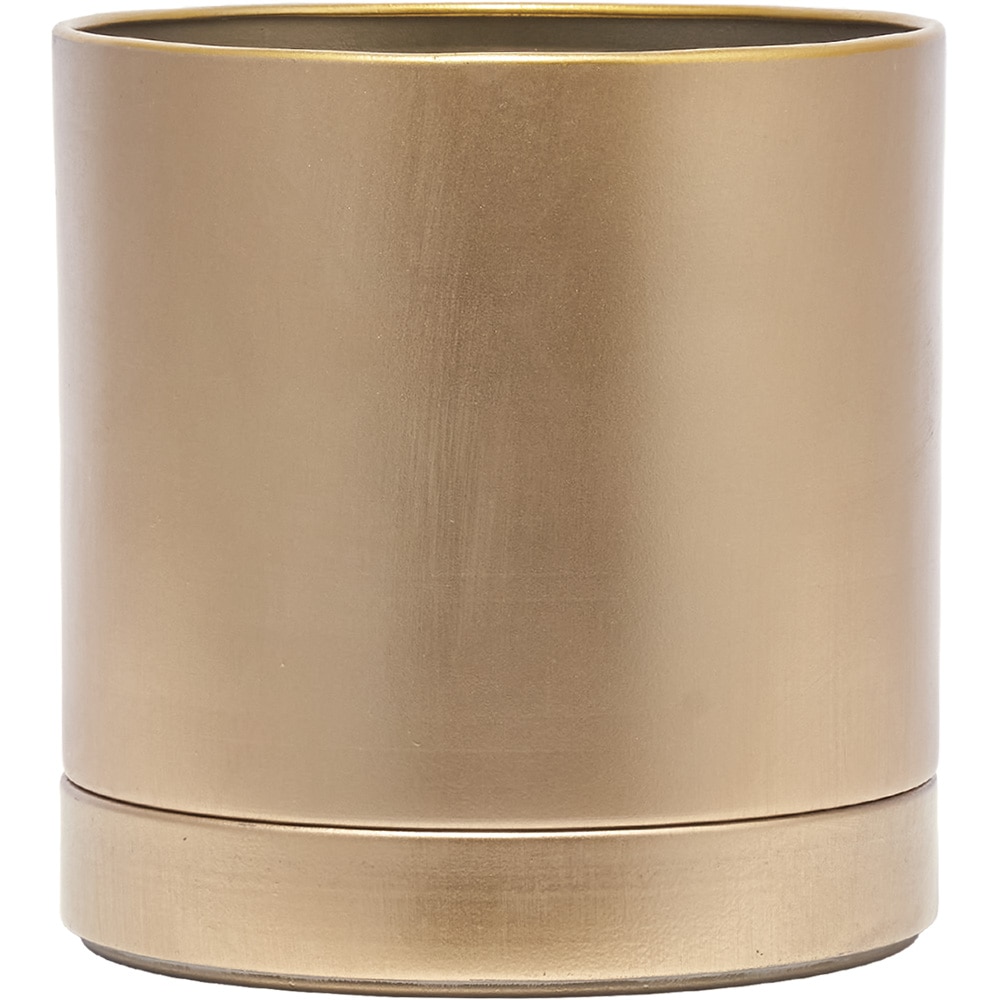 MC円柱メタルecoポット皿付|鉄はエコ|アンティークゴールド#5