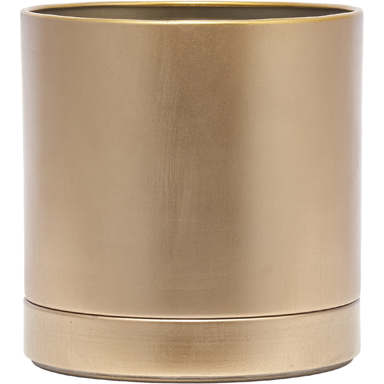 MC円柱メタルecoポット皿付|鉄はエコ|アンティークゴールド＃5