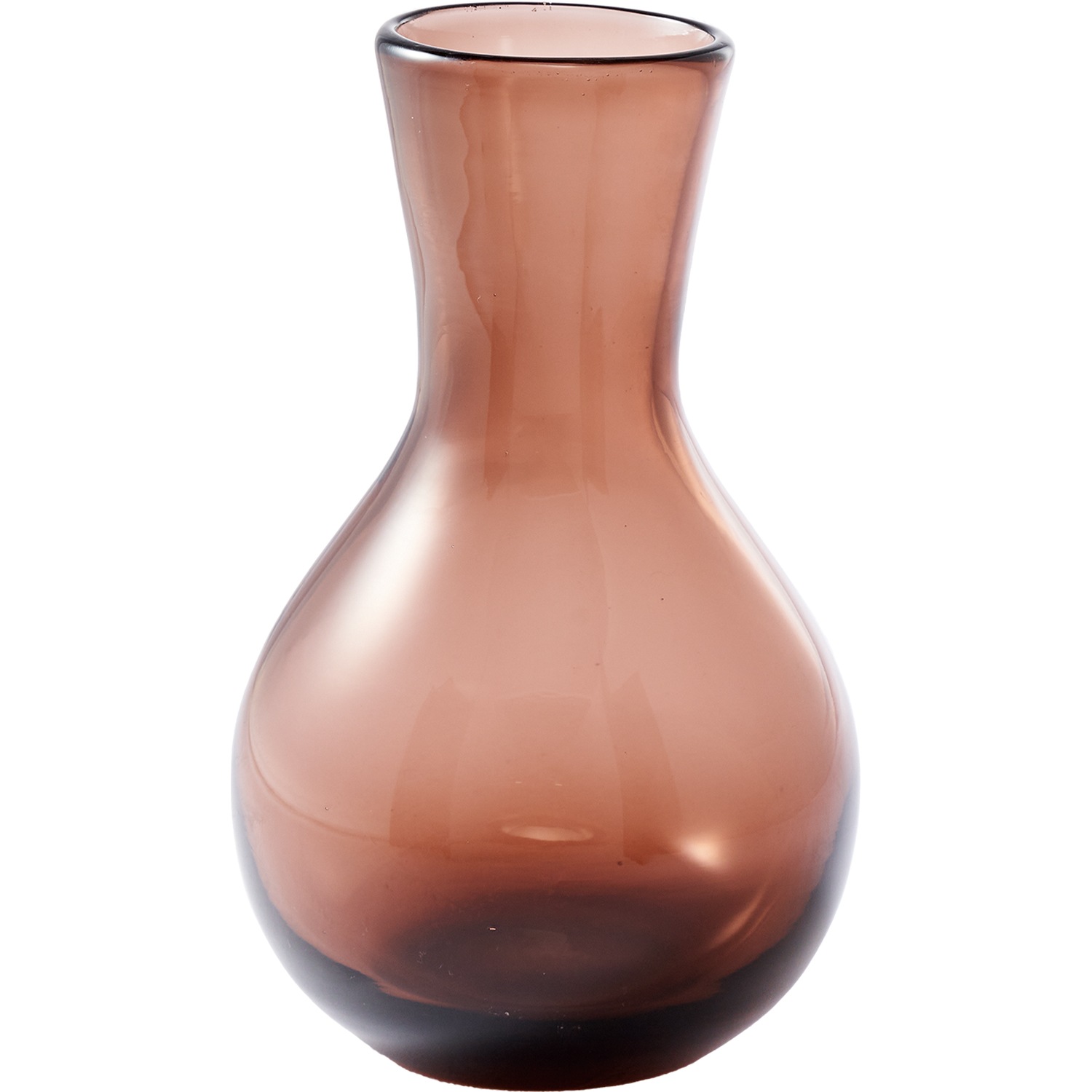 ブラウンガラス花瓶 約10cm DGガラスアクビーφ10xH16.5 スモーキーブラウン | ガラスの花瓶・花器