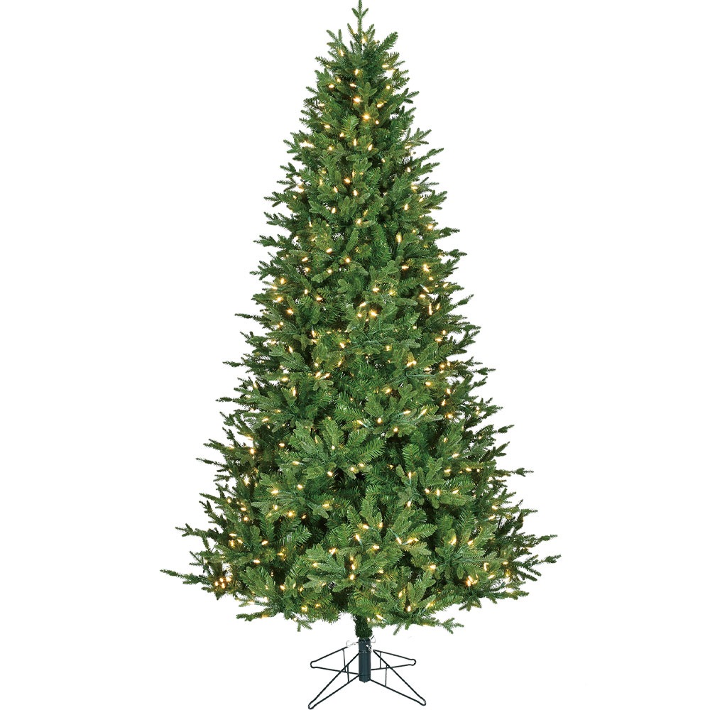 8700045_クリスマスツリーLEDライト付き 直径135cm×高さ2.3m HTグリーンツリーウォームホワイトLED
