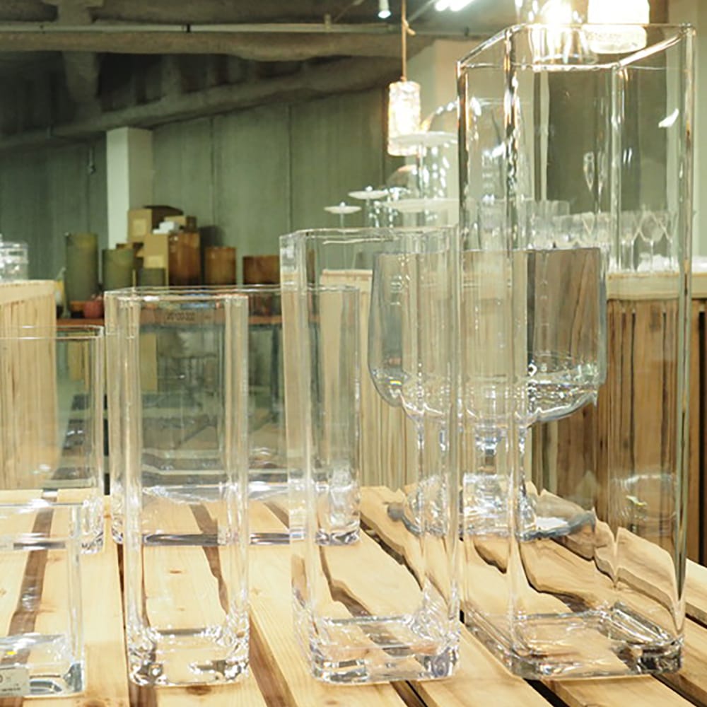 【割れない花瓶!?ポリカ】PV角柱H35