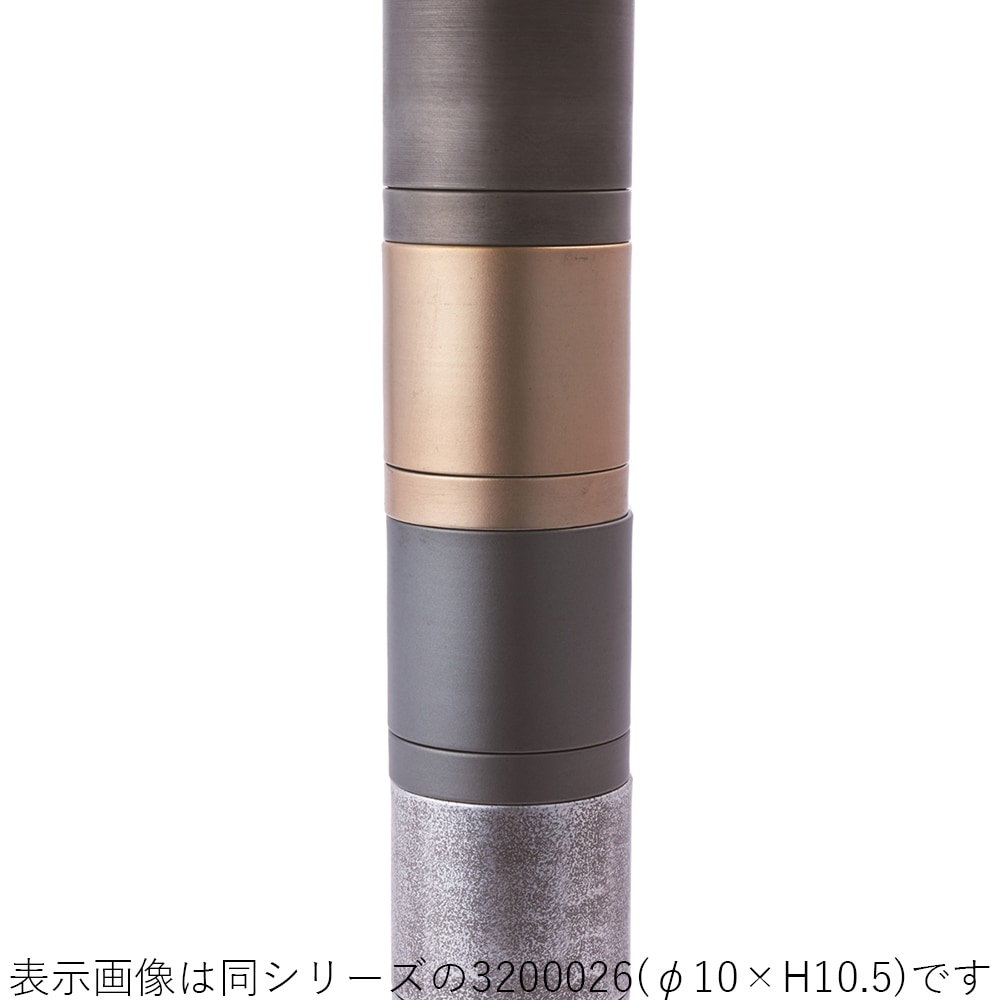 MC円柱メタルecoポット皿付|鉄はエコ|シルバーブラック#6