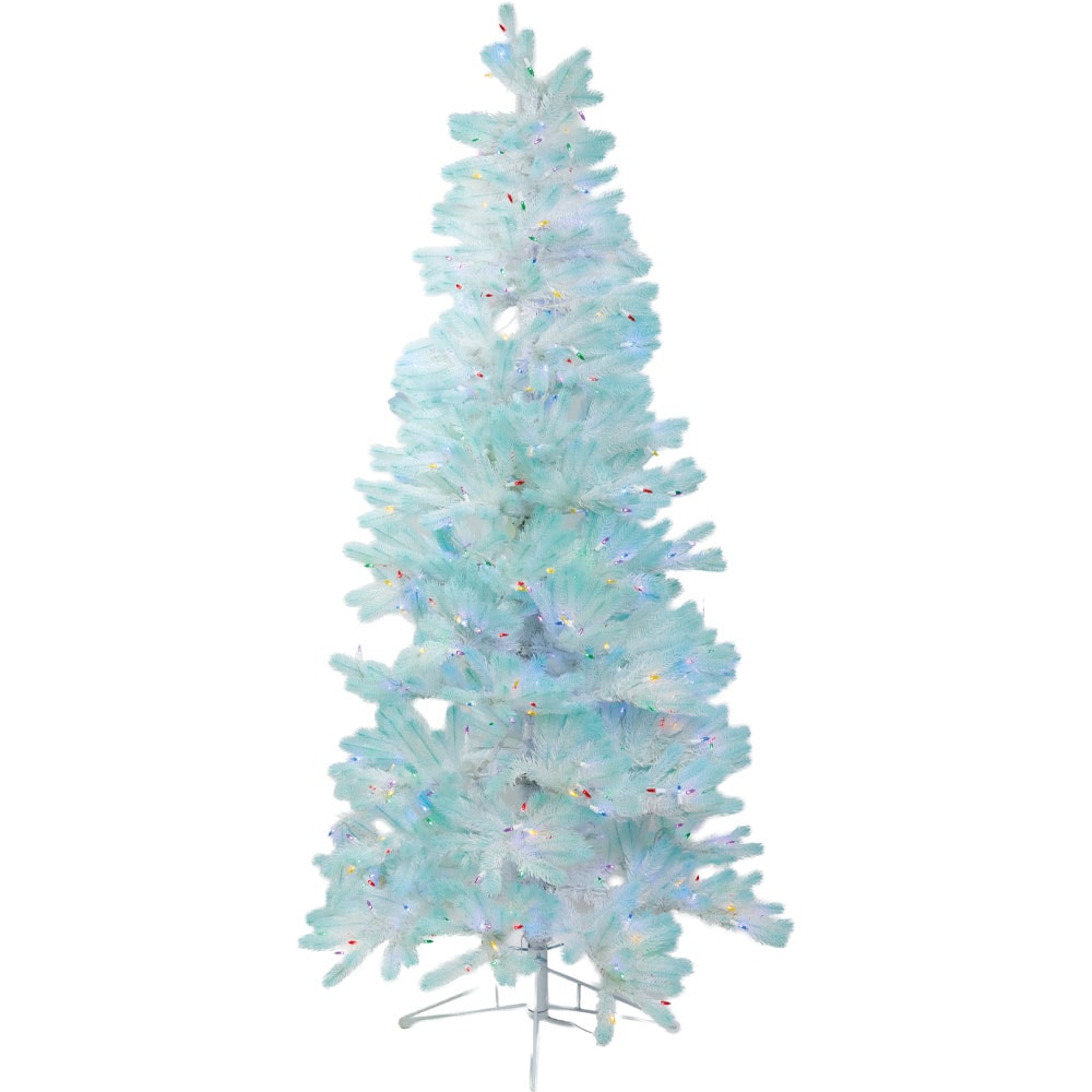 クリスマスツリーLEDライト付き 直径112cm×高さ2.3m HTオーロラスリムツリーマルチカラーLED