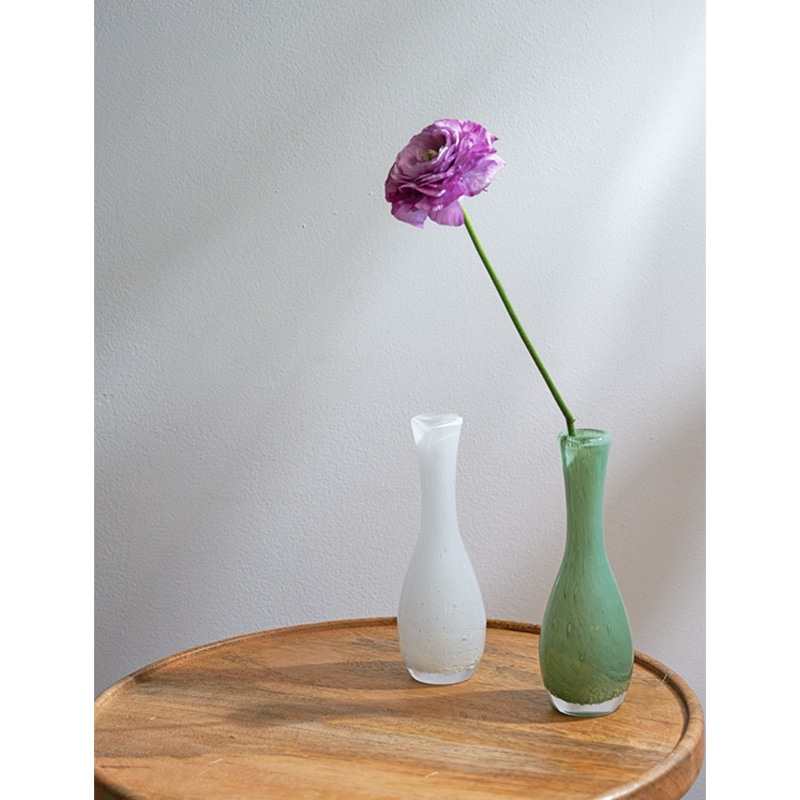 DGウォータードロップ H18 ライトグリーン | ガラスの花瓶・花器